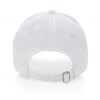 Casquette En Coton Recyclé 5 Pans 280g IMPACT Blanc Arrière