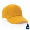 Casquette En Coton Recyclé 5 Pans 280g IMPACT Jaune