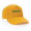 Casquette En Coton Recyclé 5 Pans 280g IMPACT Jaune Avec Broderie