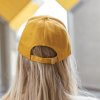 Casquette En Coton Recyclé 5 Pans 280g IMPACT Jaune Porté Arrière