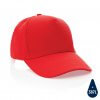 Casquette En Coton Recyclé 5 Pans 280g IMPACT Rouge
