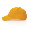 Casquette En Coton Recyclé 6 Pans 190g IMPACT Jaune Côté