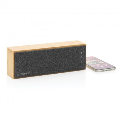 Enceinte Bluetooth En Bambou Longue Wynn Avec Smartphone