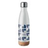 Bouteille Isotherme En Inox Et Liège 600ml ASPEN CORK Blanc Et Logo