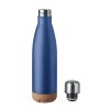 Bouteille Isotherme En Inox Et Liège 600ml ASPEN CORK Bleu Et Bouchon