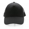 Casquette De Routier En Coton Recyclé 5 Pans 190g IMPACT Noire Face