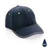Casquette En Coton Recyclé 6 Pans 280g IMPACT Bleu Marine