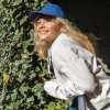 Casquette En Coton Recyclé 6 Pans 280g IMPACT Bleu Pose