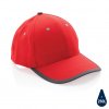 Casquette En Coton Recyclé 6 Pans 280g IMPACT Rouge