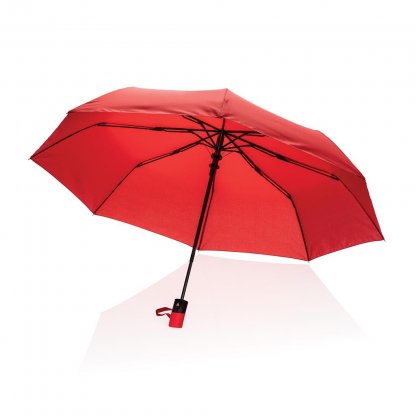 Mini Parapluie Automatique 21 Pouces En PET Recyclé Rouge