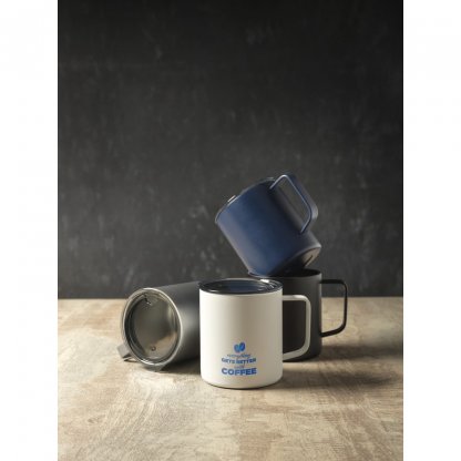 Mug Isotherme Double Paroi En Acier Inoxydable 420ml ROVER Toutes Couleurs