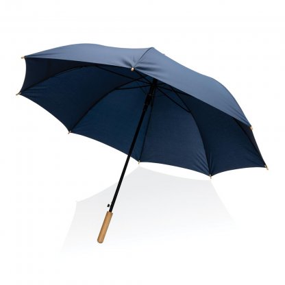Parapluie 27 Pouces En PET Recyclé Et Bambou Bleu Marin