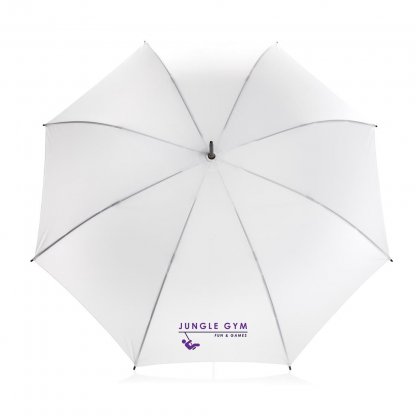 Parapluie Automatique 23 Pouces En PET Recyclé Blanc Logo