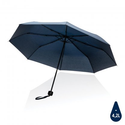 Parapluie Manuel 20,5 Pouces En PET Recyclé Bleu