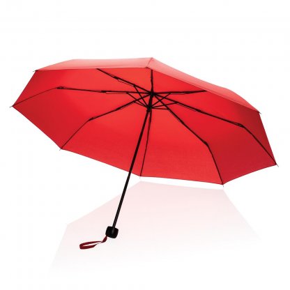 Parapluie Manuel 20,5 Pouces En PET Recyclé Rouge