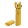 Set Couverts Réutilisables En Bioplastique BINI Moutarde