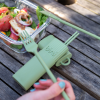 Set Couverts Réutilisables En Bioplastique BINI Ouvert Vert