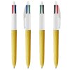Stylo Bille 4 Couleurs Aspect Bois BIC 4 COLOURS WOOD STYLE Jaune 4 Fadces