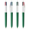 Stylo Bille 4 Couleurs Aspect Bois BIC 4 COLOURS WOOD STYLE Vert 4 Faces