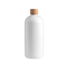 Bouteille En PET Recyclé Et Bois 750ml BUBU Blanche De Face