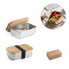 Boîte Repas En Acier Inoxydable Et Bambou 800ml SHINO Boîte Repas En Acier Inoxydable Et Bambou 800ml SHINO
