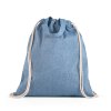 Sac A Dos Avec Poignée En Coton Recyclé 140g 37x41cm RISSANI Bleu