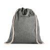 Sac A Dos Avec Poignée En Coton Recyclé 140g 37x41cm RISSANI Noir