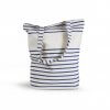 Sac Shopping Avec Fond En Coton Biologique 220g 43x40x12 Cm BIOBEACH Bleu Marine
