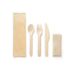 Set 3 Couverts Jetables En Bois Et Serviette Kraft SUYA Set 3 Couverts Jetables En Bois Et Serviette Kraft SUYA