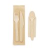 Set 3 Couverts Jetables En Bois Et Serviette Kraft SUYA Couverts Set 3 Couverts Jetables En Bois Et Serviette Kraft SUYA Couverts