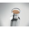 Bouteille Isotherme En Acier Inoxydable Et Bambou 1L HELSINKI LARGE Dessus
