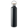 Bouteille Isotherme En Inox Et Bambou 1000ml HELSINKI LARGE Noir