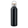 Bouteille Isotherme En Inox Et Bambou 750ml HELSINKI MED Noir Et Poignée Bouteille Isotherme En Inox Et Bambou 750ml HELSINKI MED Noir Et Poignée