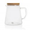 Carafe En Verre Avec Bouchon En Bambou 1200ml ZADIFOLD Vue De Face