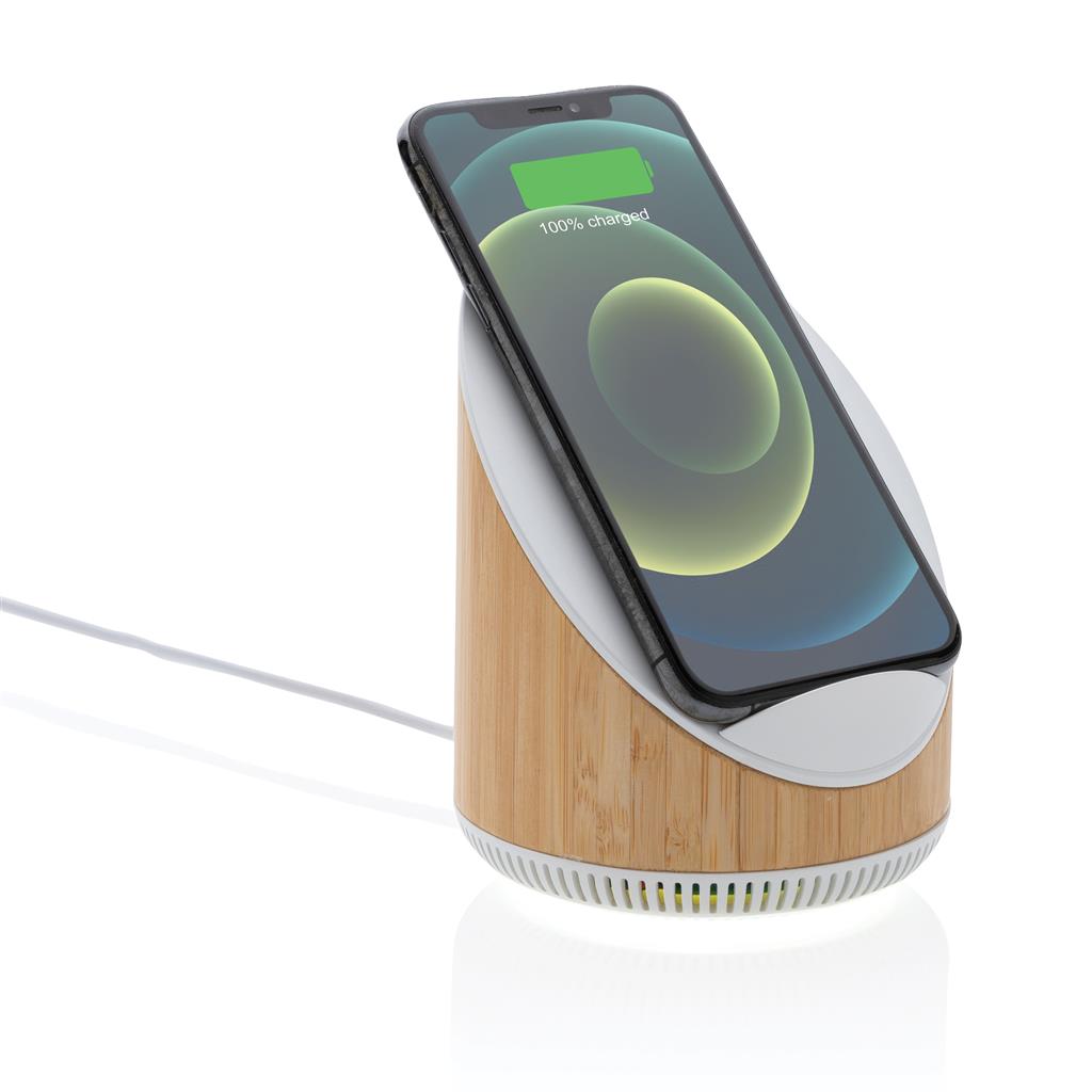 Écouteurs Bluetooth avec Boîtier de Charge en Bambou à