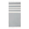 Fouta En Coton Recyclé 75x150cm AGOURA Gris Foncé Déplié Fouta En Coton Recyclé 75x150cm AGOURA Gris Foncé Déplié