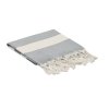 Fouta En Coton Recyclé 75x150cm AGOURA Gris Foncé Plié Fouta En Coton Recyclé 75x150cm AGOURA Gris Foncé Plié