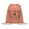 Gym Bag En Coton Biologique 140g YUKI COLOUR Orange Logo