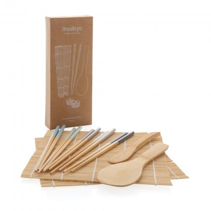 Kit De Fabrication De Sushis En Bambou PORITO Boîte Et Couverts