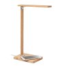 Lampe Bureau Et Chargeur Sans Fil En Bambou 10W NEAT LIGHT Avec Iphone