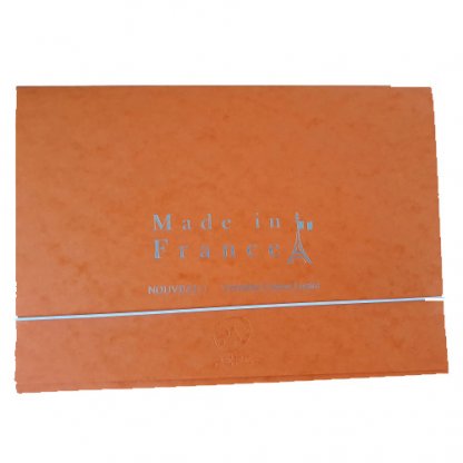 Pochette A4, A5, A3 En Carton Lustré Fermeture élastique CAPUCINE Orange