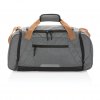 Sac Weekend En PET Recyclé SOIMPACT Gris Vue De Face Sac Weekend En PET Recyclé SOIMPACT Gris Vue De Face