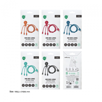 Câble De Charge Multi Connecteurs En Plastique Recyclé MR BIO LONG Boite