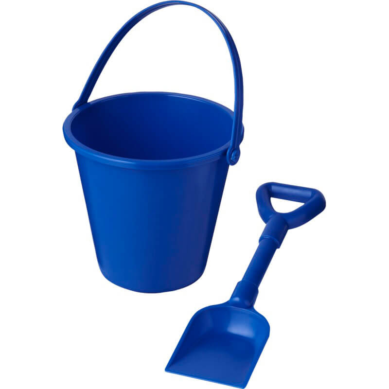 Pelle De Plage Pour Enfants - Manche Long En Bois, Tête Métallique Bleue Amovible - 69 Cm - Pour Sable Et Jardin