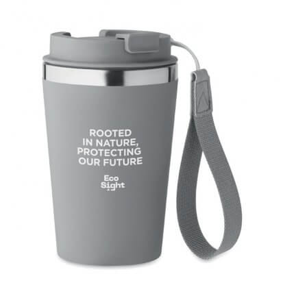 gobelet double paroi en inox recycle 350ml topaz gris antharcite avec marquage 416x416