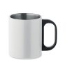 Mug Double Paroi En Acier Inoxydable 300ml TANISS Blanc Côté Droit