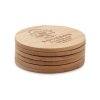 Set De 6 Sous Verres Ronds En Bambou BAYIN Avec Gravure Set De 6 Sous Verres Ronds En Bambou BAYIN Avec Gravure