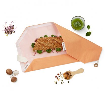 Emballage Sandwich Réutilisable BOC'N'ROLL BIO Orange Présentation Sandwich