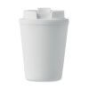 Mug Double Paroi En Plastique Recyclé 300ml TRIDUS Blanc Bec Ouvert Mug Double Paroi En Plastique Recyclé 300ml TRIDUS Blanc Bec Ouvert