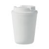 Mug Double Paroi En Plastique Recyclé 300ml TRIDUS Blanc De Côté Mug Double Paroi En Plastique Recyclé 300ml TRIDUS Blanc De Côté